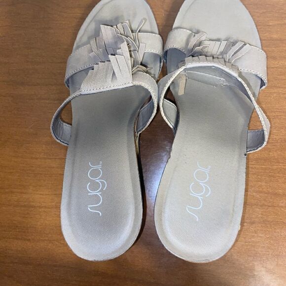 Sugar wedge sandals size 10 - Picture 6 of 7